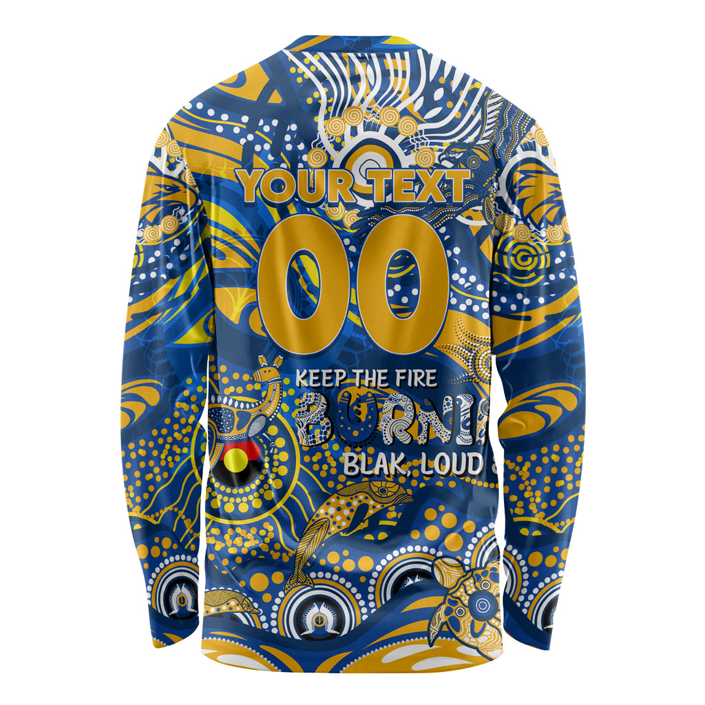 Custom NAIDOC Week 2024 Eagles Long Sleeve Shirt Aboriginal Animals Keep The Fire Burning