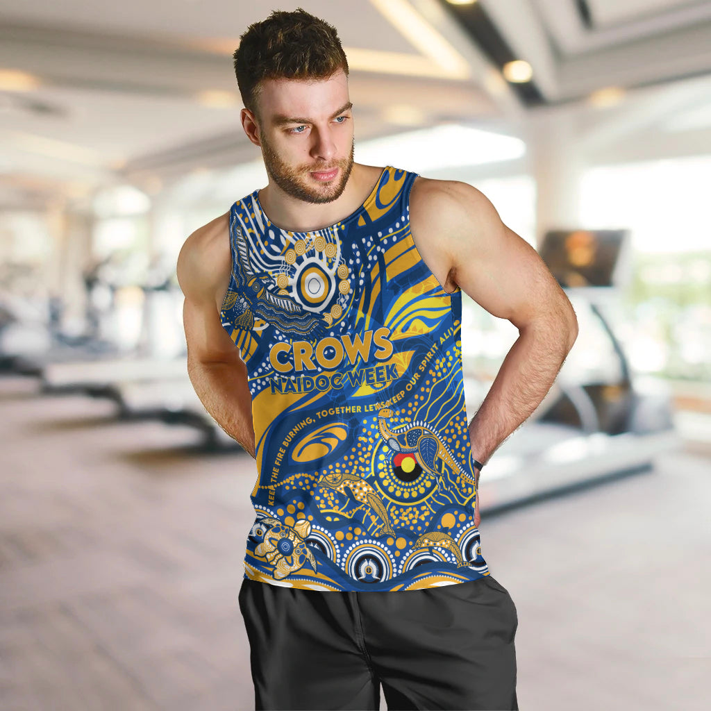 Custom NAIDOC Week 2024 Eagles Men Tank Top Aboriginal Animals Keep The Fire Burning