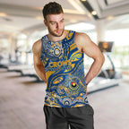 Custom NAIDOC Week 2024 Eagles Men Tank Top Aboriginal Animals Keep The Fire Burning