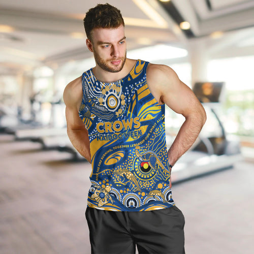 Custom NAIDOC Week 2024 Eagles Men Tank Top Aboriginal Animals Keep The Fire Burning