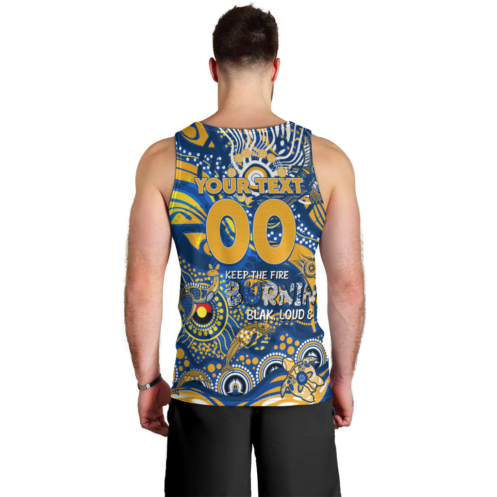 Custom NAIDOC Week 2024 Eagles Men Tank Top Aboriginal Animals Keep The Fire Burning