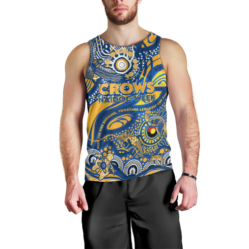 Custom NAIDOC Week 2024 Eagles Men Tank Top Aboriginal Animals Keep The Fire Burning