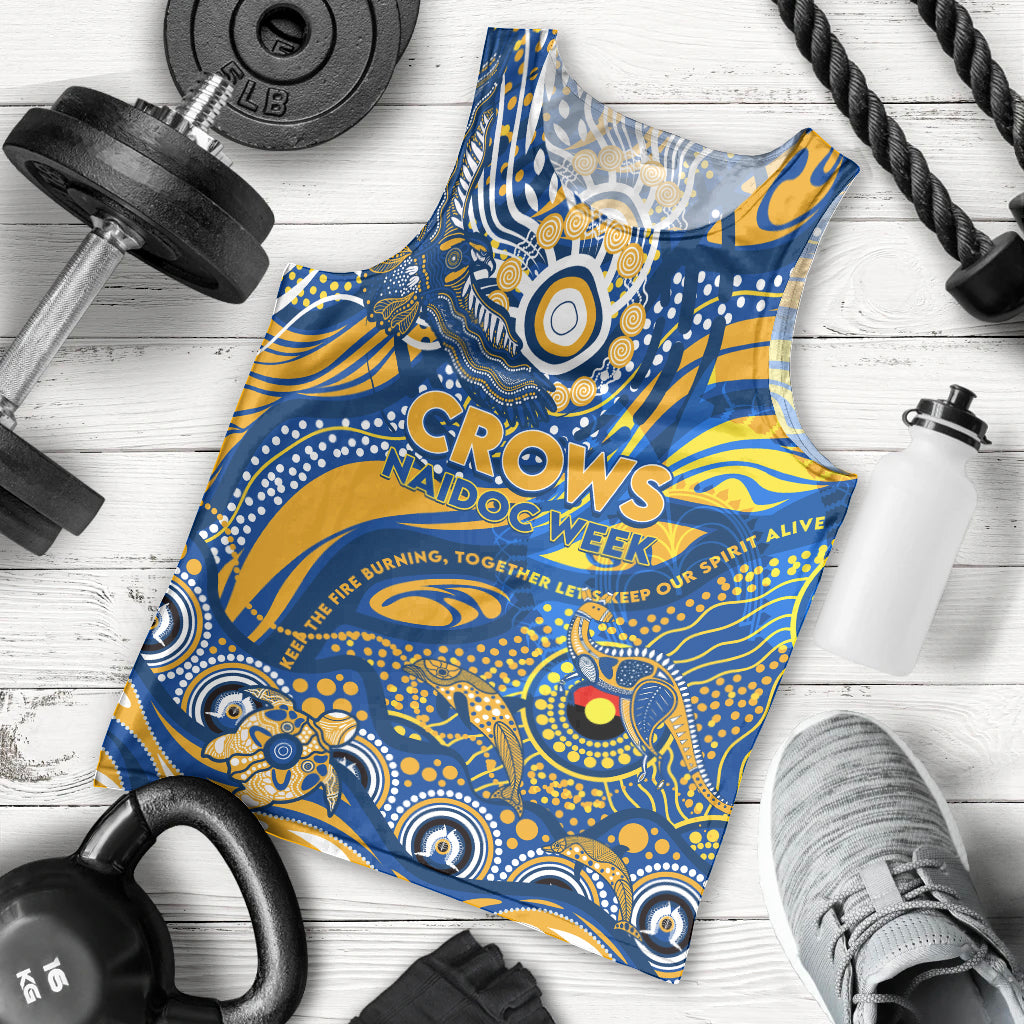 Custom NAIDOC Week 2024 Eagles Men Tank Top Aboriginal Animals Keep The Fire Burning
