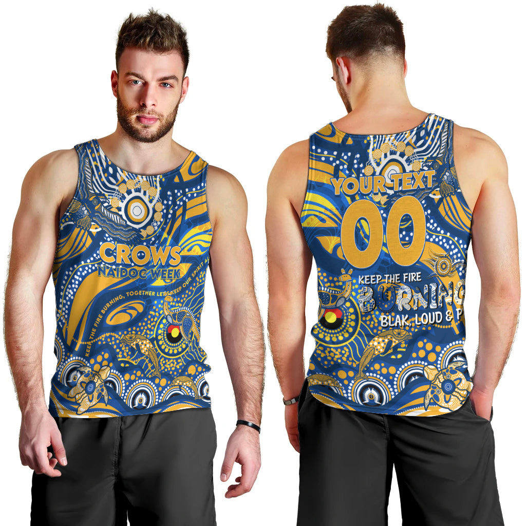 Custom NAIDOC Week 2024 Eagles Men Tank Top Aboriginal Animals Keep The Fire Burning