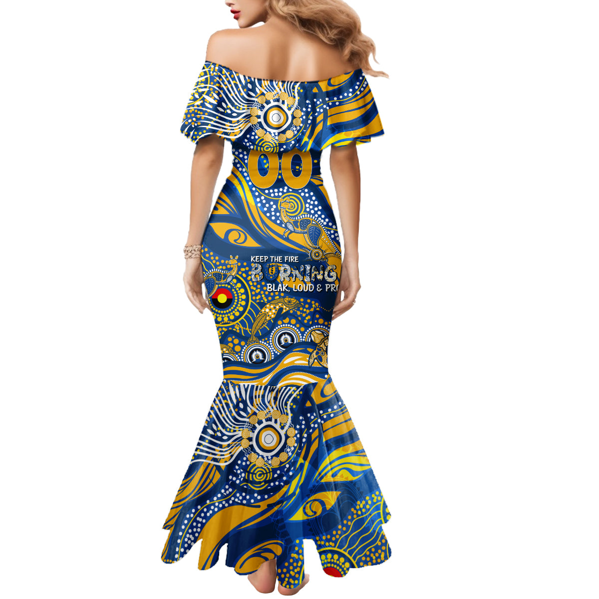 Custom NAIDOC Week 2024 Eagles Mermaid Dress Aboriginal Animals Keep The Fire Burning