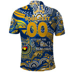 Custom NAIDOC Week 2024 Eagles Polo Shirt Aboriginal Animals Keep The Fire Burning