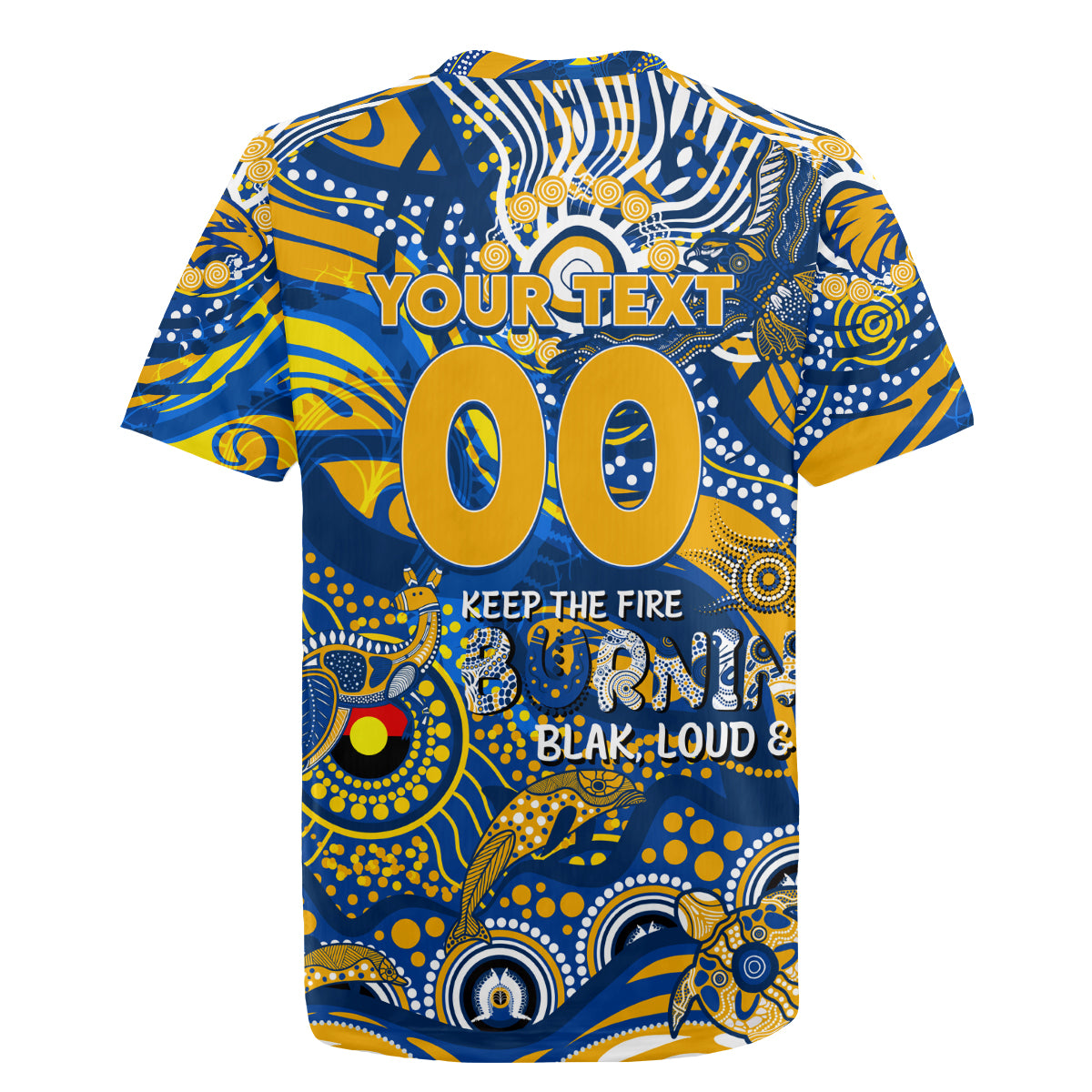 Custom NAIDOC Week 2024 Eagles Rugby Jersey Aboriginal Animals Keep The Fire Burning