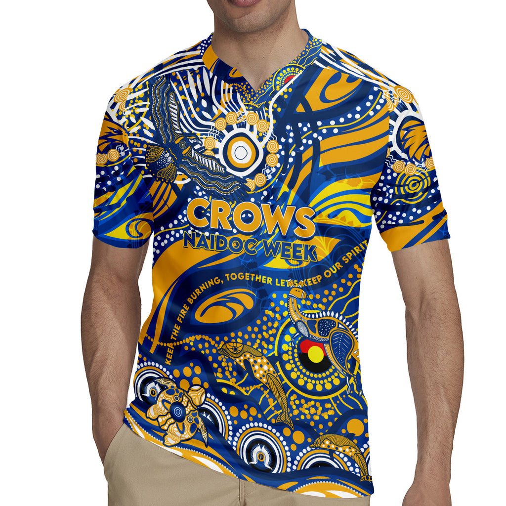 Custom NAIDOC Week 2024 Eagles Rugby Jersey Aboriginal Animals Keep The Fire Burning