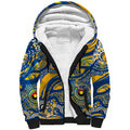 Custom NAIDOC Week 2024 Eagles Sherpa Hoodie Aboriginal Animals Keep The Fire Burning