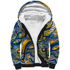 Custom NAIDOC Week 2024 Eagles Sherpa Hoodie Aboriginal Animals Keep The Fire Burning