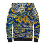 Custom NAIDOC Week 2024 Eagles Sherpa Hoodie Aboriginal Animals Keep The Fire Burning