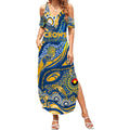 Custom NAIDOC Week 2024 Eagles Summer Maxi Dress Aboriginal Animals Keep The Fire Burning