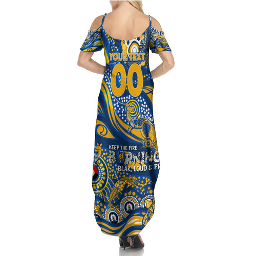Custom NAIDOC Week 2024 Eagles Summer Maxi Dress Aboriginal Animals Keep The Fire Burning