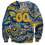 Custom NAIDOC Week 2024 Eagles Sweatshirt Aboriginal Animals Keep The Fire Burning