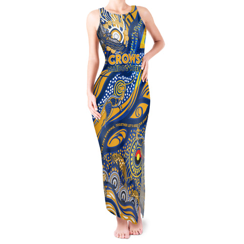 Custom NAIDOC Week 2024 Eagles Tank Maxi Dress Aboriginal Animals Keep The Fire Burning