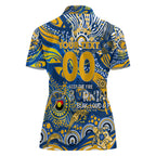 Custom NAIDOC Week 2024 Eagles Women Polo Shirt Aboriginal Animals Keep The Fire Burning