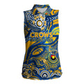 Custom NAIDOC Week 2024 Eagles Women Sleeveless Polo Shirt Aboriginal Animals Keep The Fire Burning