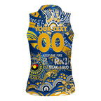 Custom NAIDOC Week 2024 Eagles Women Sleeveless Polo Shirt Aboriginal Animals Keep The Fire Burning