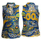 Custom NAIDOC Week 2024 Eagles Women Sleeveless Polo Shirt Aboriginal Animals Keep The Fire Burning