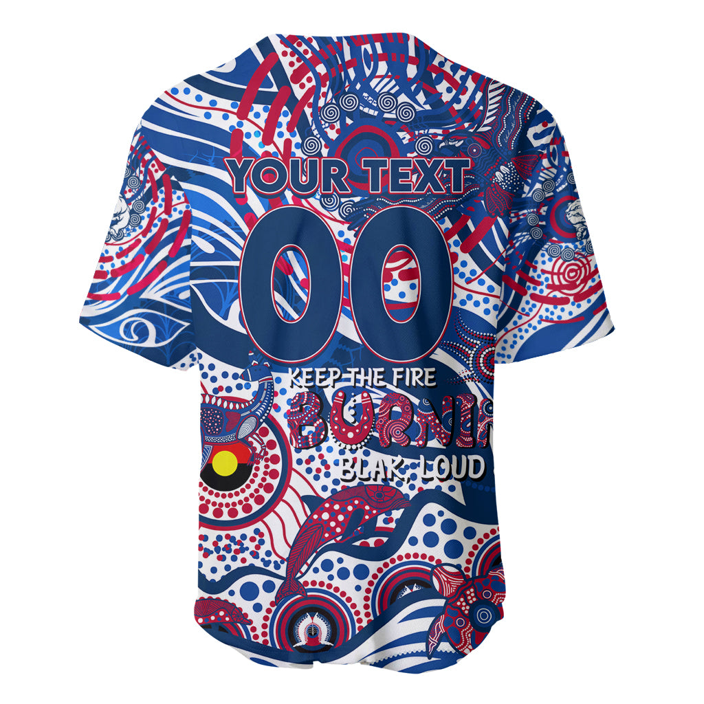 Custom NAIDOC Week 2024 Bulldogs Baseball Jersey Aboriginal Animals Keep The Fire Burning