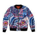 Custom NAIDOC Week 2024 Bulldogs Bomber Jacket Aboriginal Animals Keep The Fire Burning