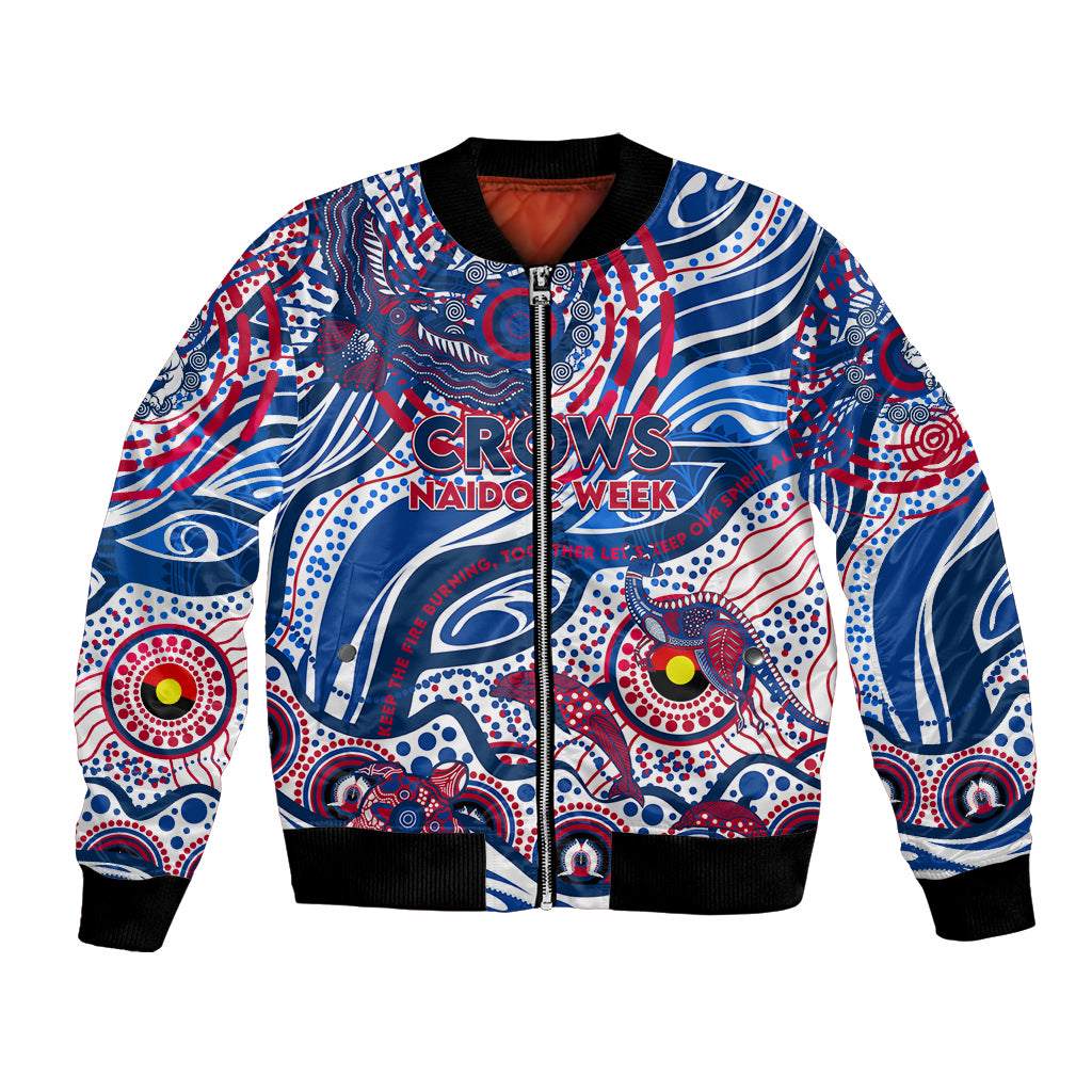 Custom NAIDOC Week 2024 Bulldogs Bomber Jacket Aboriginal Animals Keep The Fire Burning