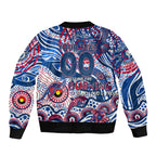 Custom NAIDOC Week 2024 Bulldogs Bomber Jacket Aboriginal Animals Keep The Fire Burning