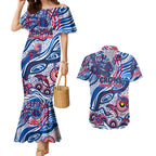 Custom NAIDOC Week 2024 Bulldogs Couples Matching Mermaid Dress and Hawaiian Shirt Aboriginal Animals Keep The Fire Burning