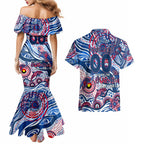 Custom NAIDOC Week 2024 Bulldogs Couples Matching Mermaid Dress and Hawaiian Shirt Aboriginal Animals Keep The Fire Burning