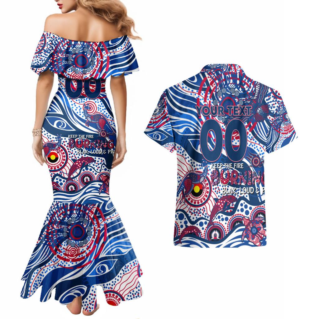 Custom NAIDOC Week 2024 Bulldogs Couples Matching Mermaid Dress and Hawaiian Shirt Aboriginal Animals Keep The Fire Burning