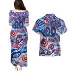 Custom NAIDOC Week 2024 Bulldogs Couples Matching Puletasi and Hawaiian Shirt Aboriginal Animals Keep The Fire Burning