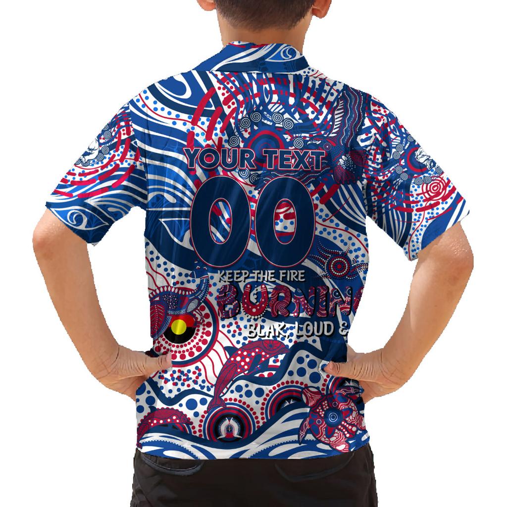 Custom NAIDOC Week 2024 Bulldogs Family Matching Long Sleeve Bodycon Dress and Hawaiian Shirt Aboriginal Animals Keep The Fire Burning