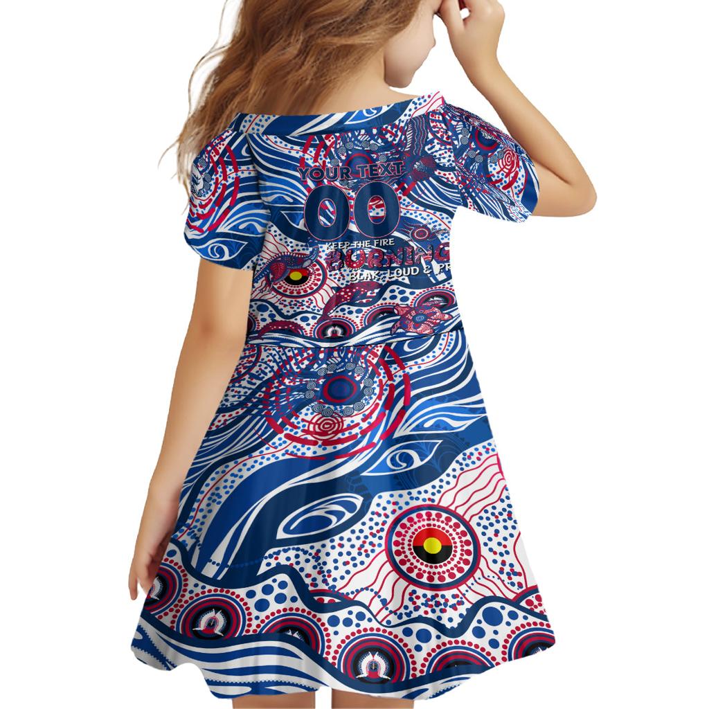 Custom NAIDOC Week 2024 Bulldogs Family Matching Long Sleeve Bodycon Dress and Hawaiian Shirt Aboriginal Animals Keep The Fire Burning