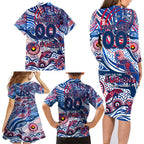 Custom NAIDOC Week 2024 Bulldogs Family Matching Long Sleeve Bodycon Dress and Hawaiian Shirt Aboriginal Animals Keep The Fire Burning