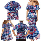 Custom NAIDOC Week 2024 Bulldogs Family Matching Mermaid Dress and Hawaiian Shirt Aboriginal Animals Keep The Fire Burning