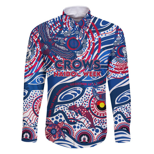 Custom NAIDOC Week 2024 Bulldogs Family Matching Off Shoulder Short Dress and Hawaiian Shirt Aboriginal Animals Keep The Fire Burning