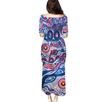 Custom NAIDOC Week 2024 Bulldogs Family Matching Puletasi and Hawaiian Shirt Aboriginal Animals Keep The Fire Burning
