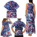 Custom NAIDOC Week 2024 Bulldogs Family Matching Tank Maxi Dress and Hawaiian Shirt Aboriginal Animals Keep The Fire Burning