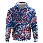 Custom NAIDOC Week 2024 Bulldogs Hoodie Aboriginal Animals Keep The Fire Burning