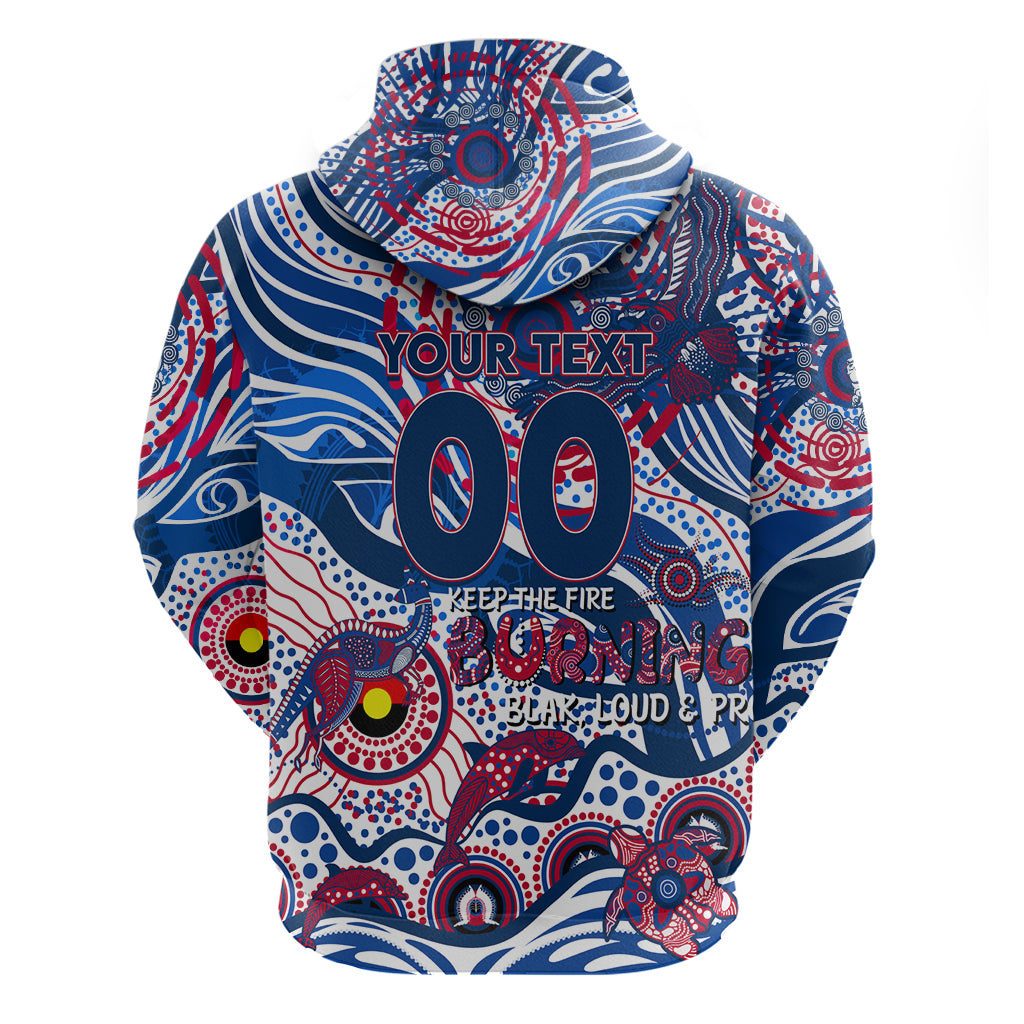 Custom NAIDOC Week 2024 Bulldogs Hoodie Aboriginal Animals Keep The Fire Burning