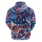 Custom NAIDOC Week 2024 Bulldogs Hoodie Aboriginal Animals Keep The Fire Burning