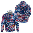 Custom NAIDOC Week 2024 Bulldogs Hoodie Aboriginal Animals Keep The Fire Burning