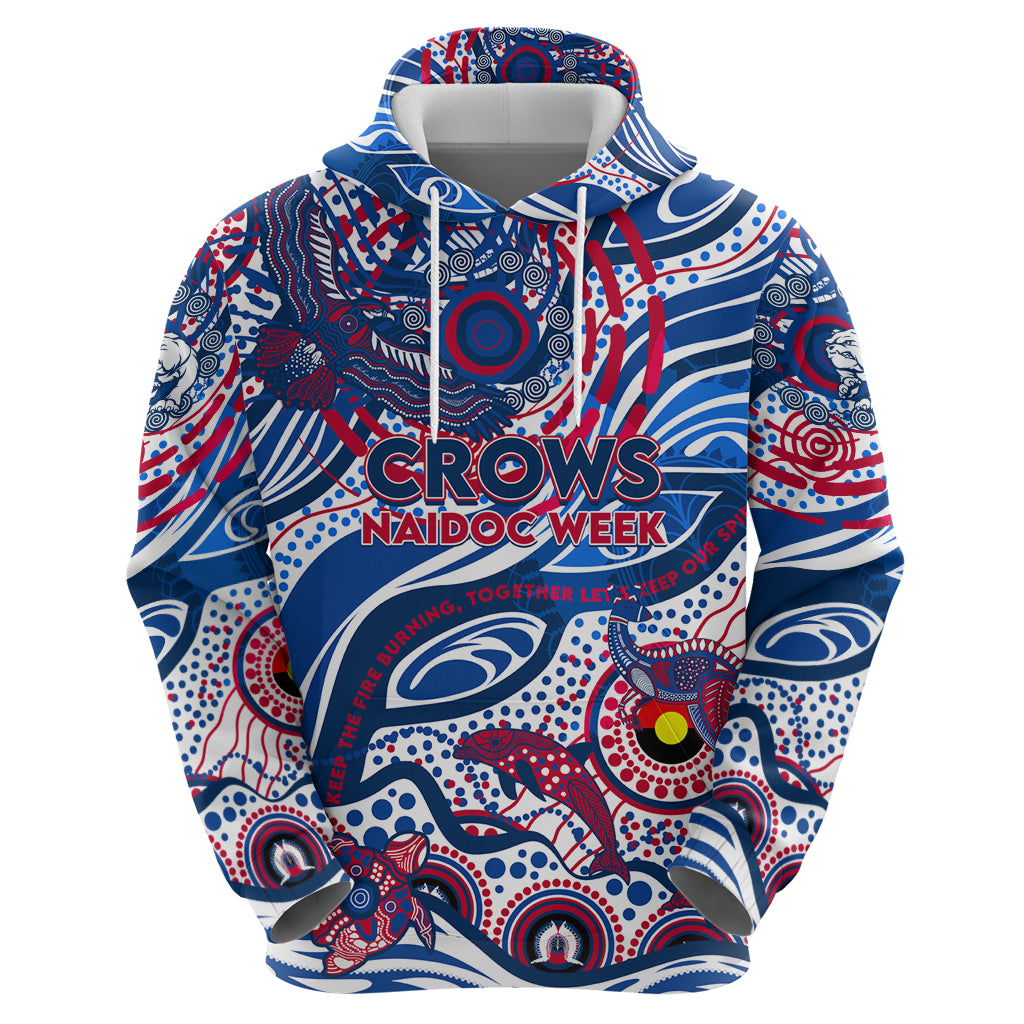 Custom NAIDOC Week 2024 Bulldogs Hoodie Aboriginal Animals Keep The Fire Burning