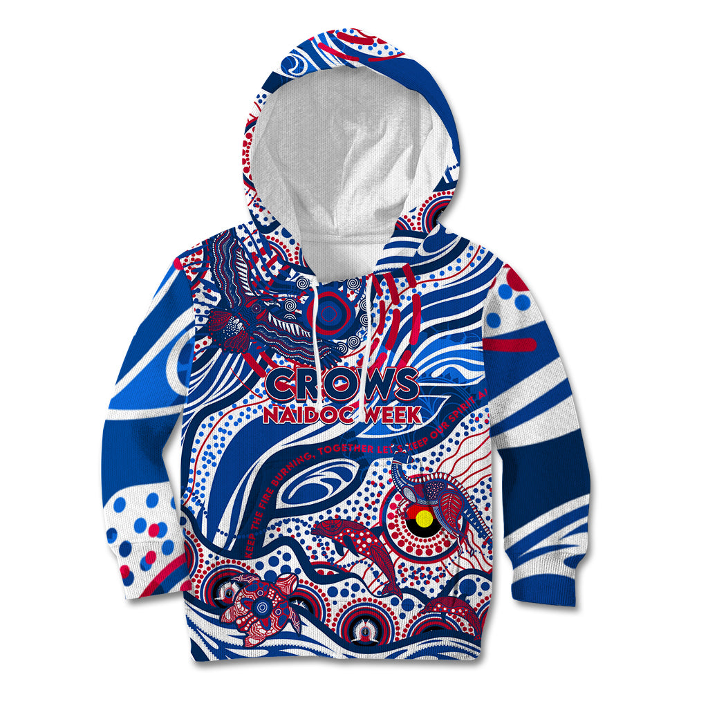 Custom NAIDOC Week 2024 Bulldogs Kid Hoodie Aboriginal Animals Keep The Fire Burning