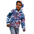 Custom NAIDOC Week 2024 Bulldogs Kid Hoodie Aboriginal Animals Keep The Fire Burning