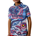 Custom NAIDOC Week 2024 Bulldogs Kid Polo Shirt Aboriginal Animals Keep The Fire Burning