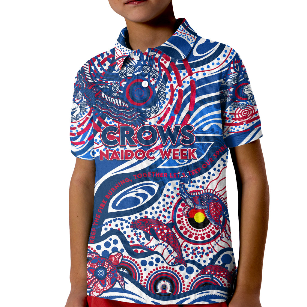 Custom NAIDOC Week 2024 Bulldogs Kid Polo Shirt Aboriginal Animals Keep The Fire Burning