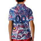 Custom NAIDOC Week 2024 Bulldogs Kid Polo Shirt Aboriginal Animals Keep The Fire Burning