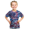 Custom NAIDOC Week 2024 Bulldogs Kid T Shirt Aboriginal Animals Keep The Fire Burning
