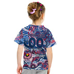 Custom NAIDOC Week 2024 Bulldogs Kid T Shirt Aboriginal Animals Keep The Fire Burning